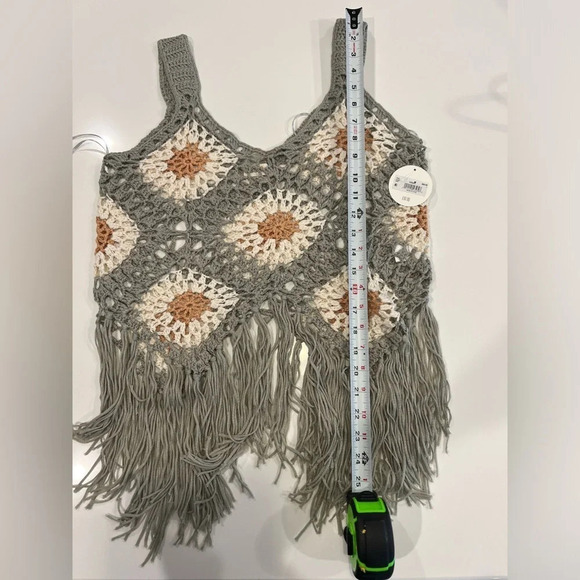 Altar'd State Tullabee Sage Willow Fringe Mama Tank - Picture 8 of 14